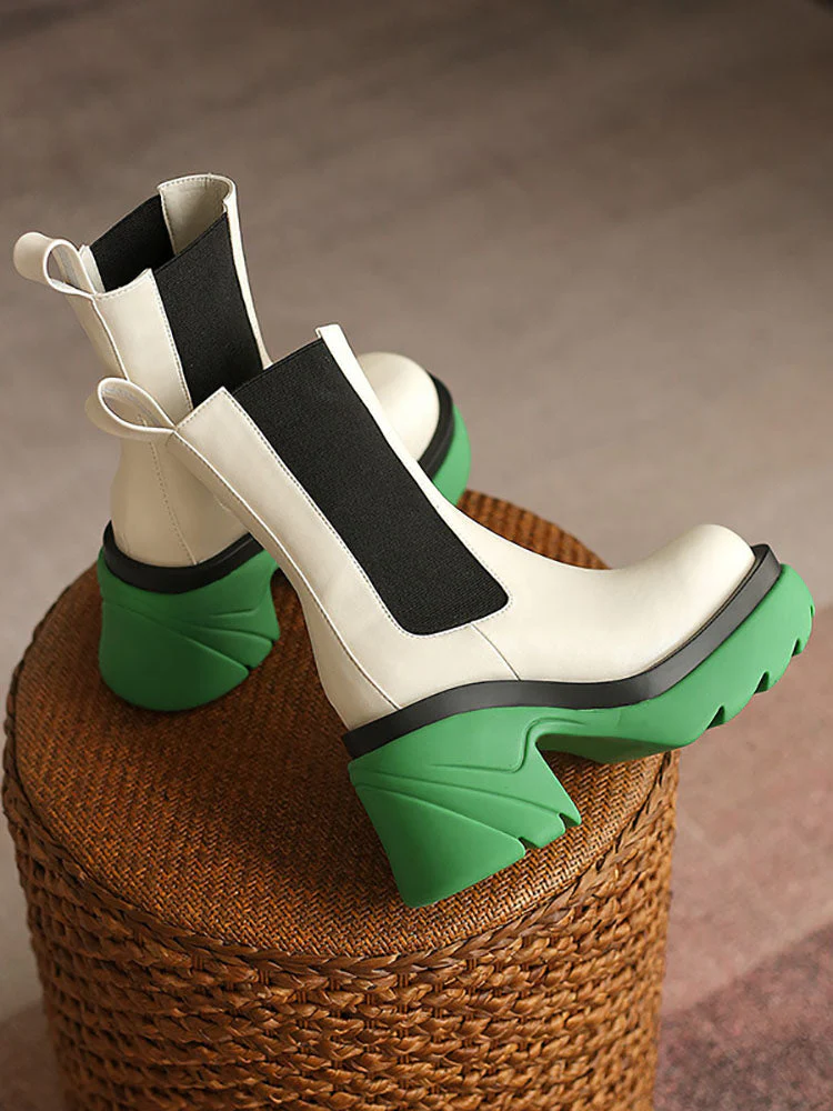 Chunky Heel Ankle Boots - Image 20