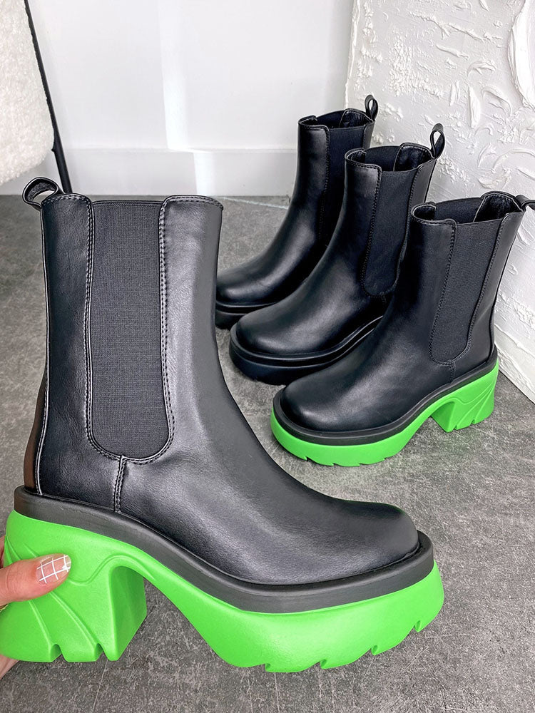 Chunky Heel Ankle Boots - Image 3