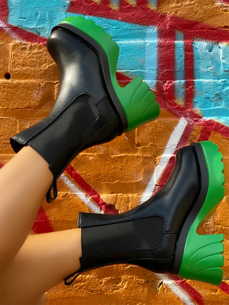 Chunky Heel Ankle Boots - Image 4