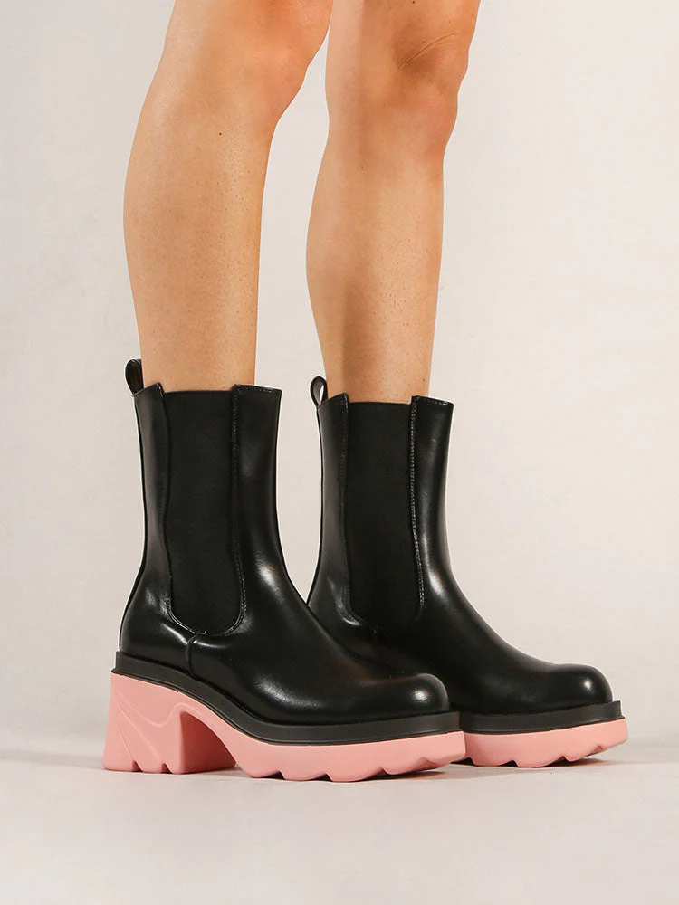 Chunky Heel Ankle Boots - Image 8