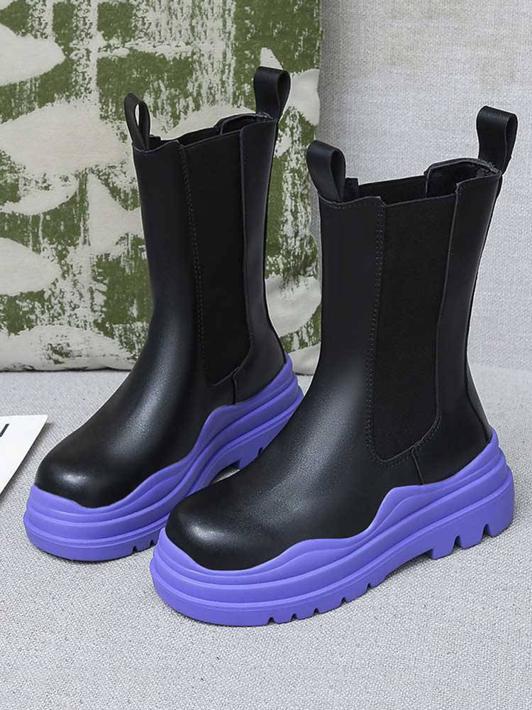 Chunky Soled Flatform Boots - Image 22