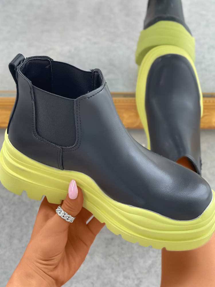 Chunky Soled Flatform Boots - Image 4
