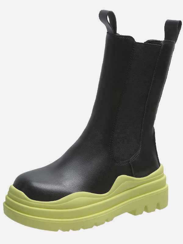 Chunky Soled Flatform Boots - Image 9
