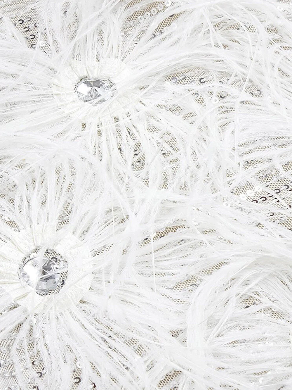 CIGNA Pearls & Feathers Mini Dress - Image 12