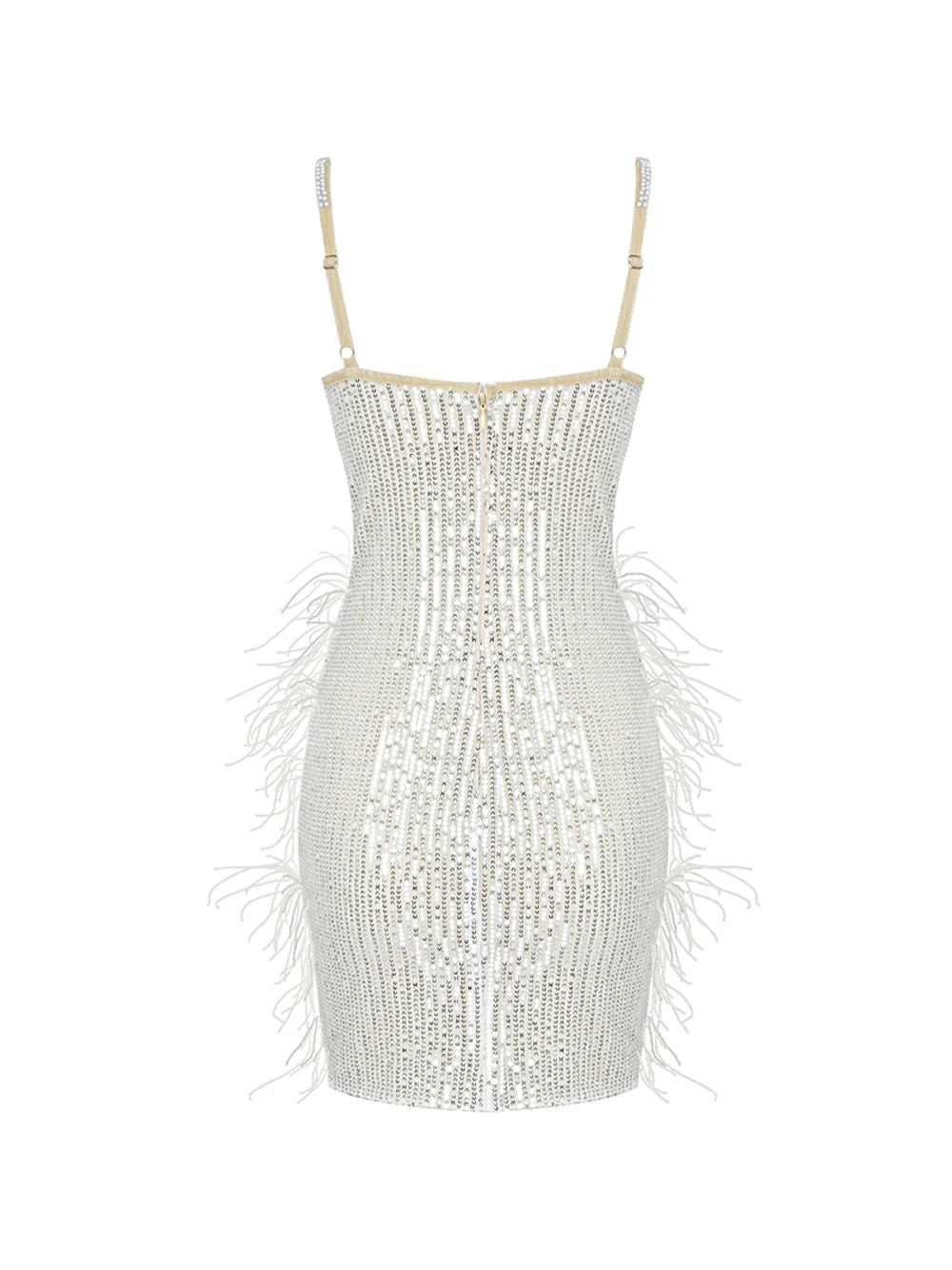 CIGNA Pearls & Feathers Mini Dress - Image 2