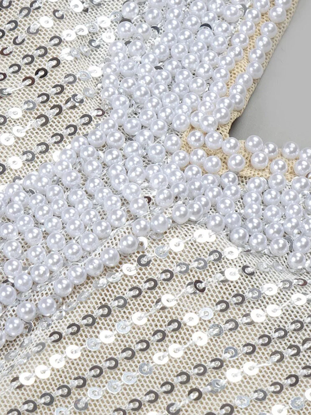 CIGNA Pearls & Feathers Mini Dress - Image 3