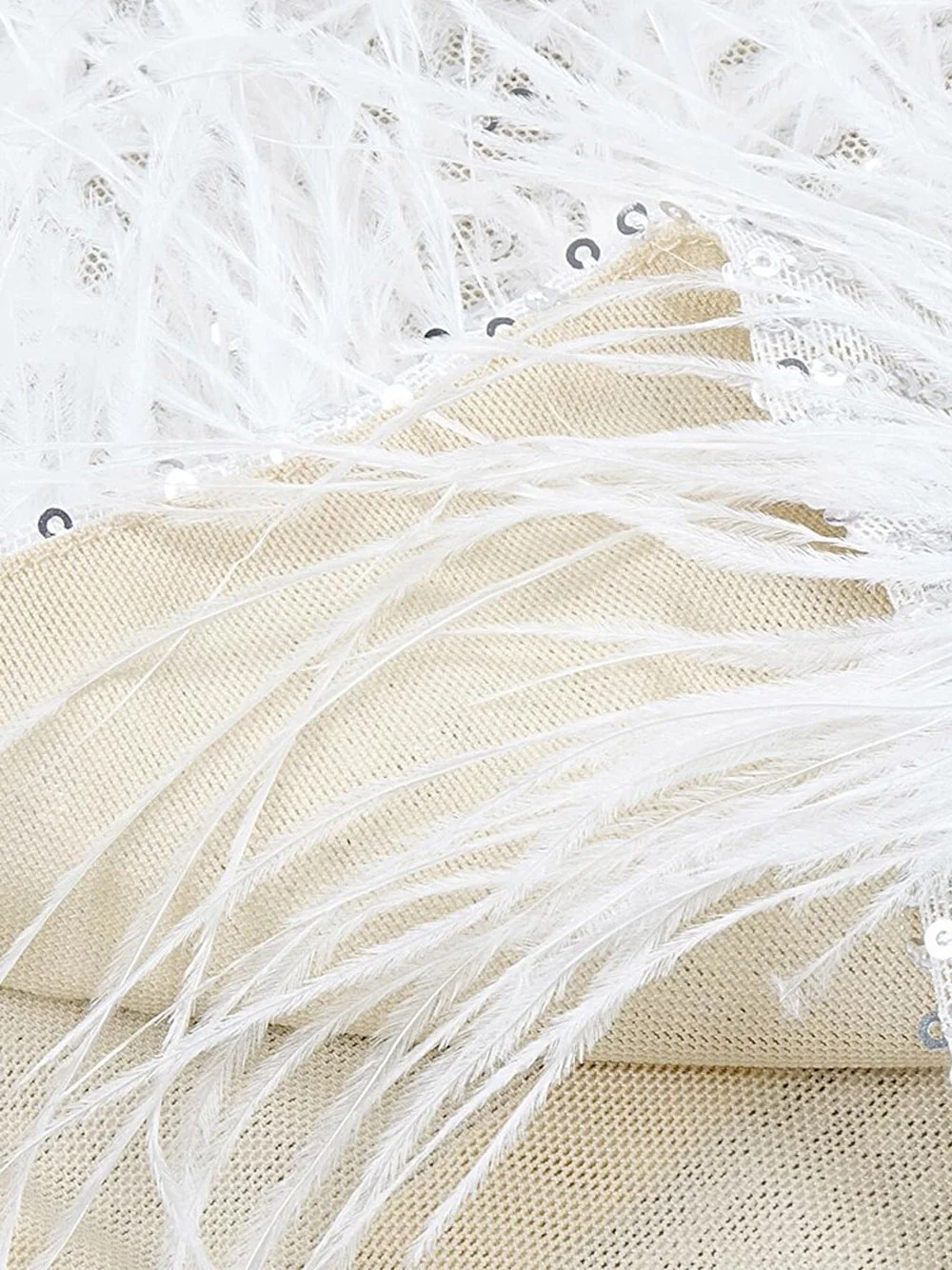 CIGNA Pearls & Feathers Mini Dress - Image 4