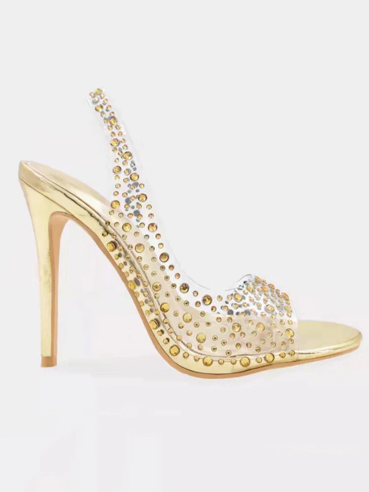 Clear Rhinestone Stiletto Heels - Image 2