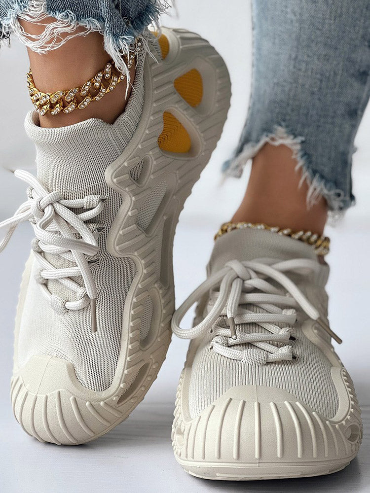 Colorblock Breathable Casual Sneakers - Image 9