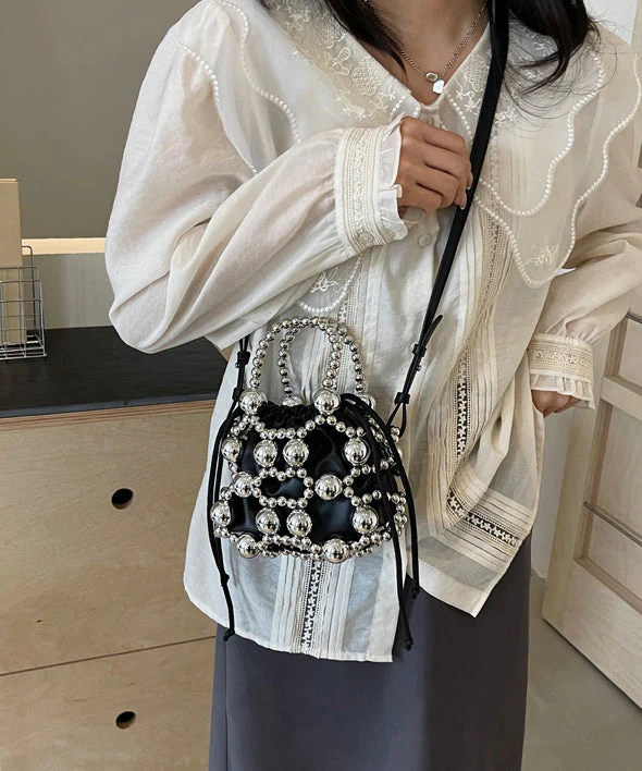 Cool Spicy Girl Silver Beaded Messenger Bag - Image 5