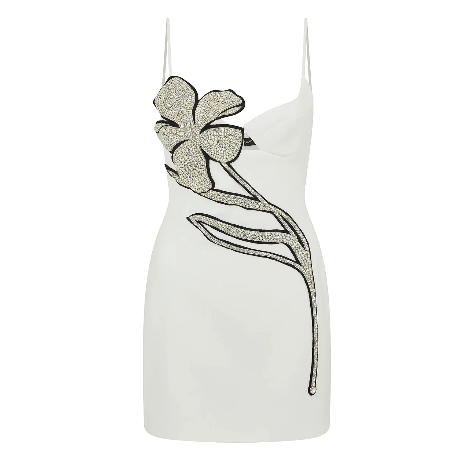 Cool With That Crystal Floral Appliqué Mini Dress - Image 15