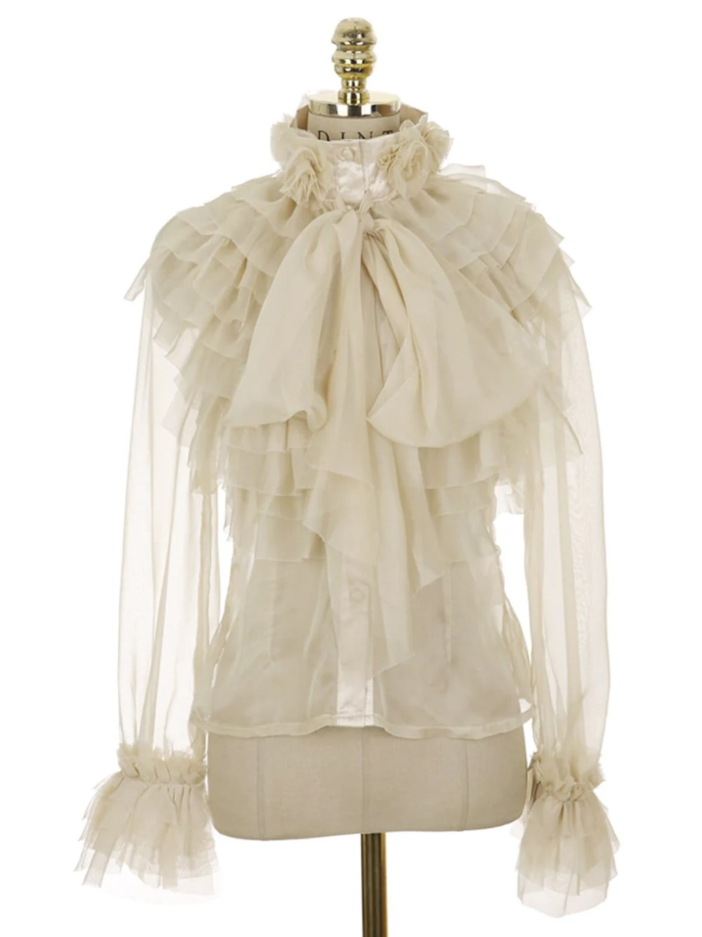 CORAL Bowknot Ruffle Blouse - Image 3