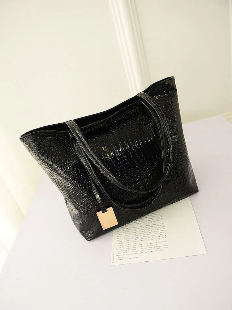 Crocodile Leather Tote - Image 5