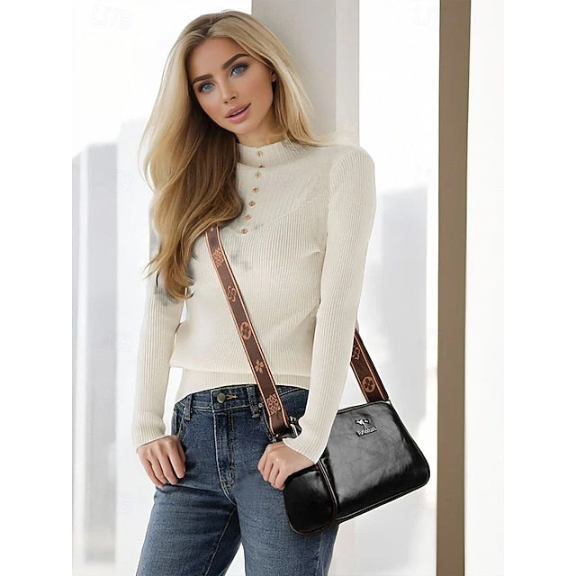 Crossbody Vintage Shoulder Bag Faux Leather - Image 8