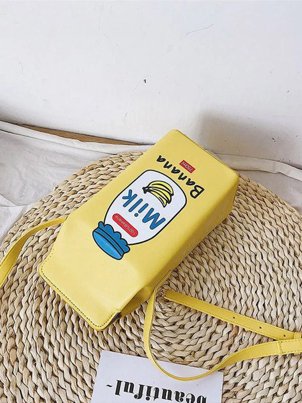 Cute Carton Crossbody Bag - Image 3