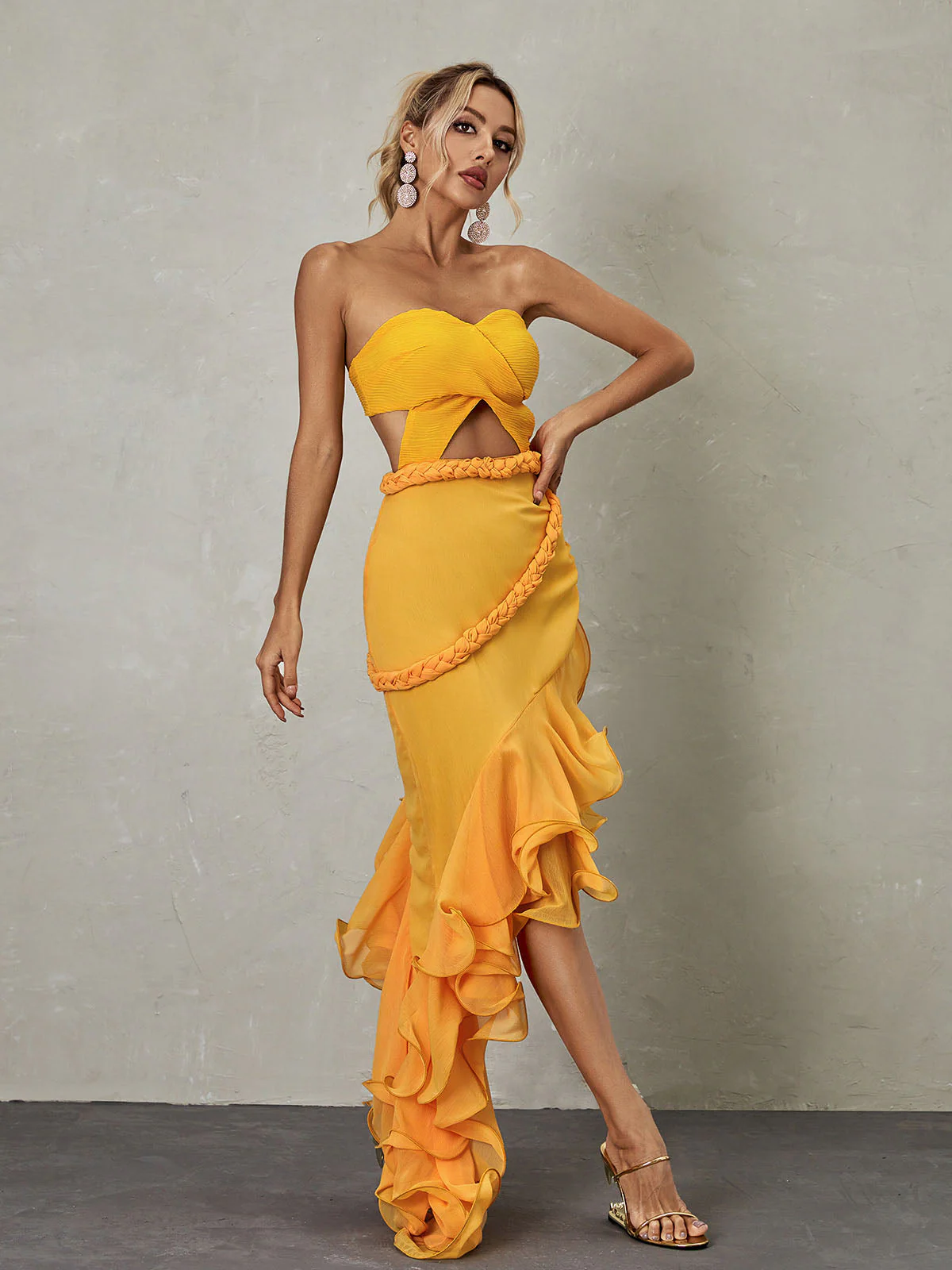 Daena Strapless Cutout Maxi Dress - Image 3