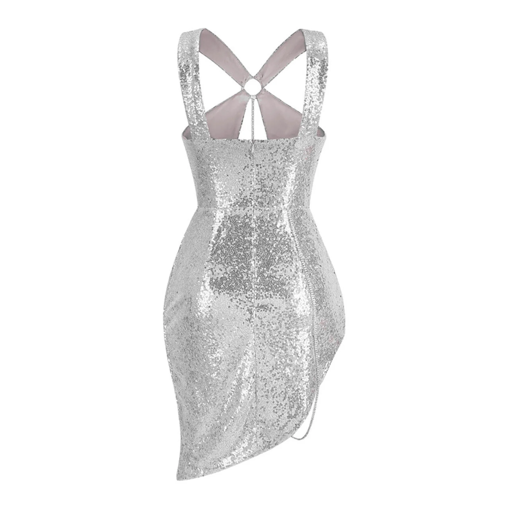 Dancing In Spain Sequin Diamond Chain Mini Dress - Image 8