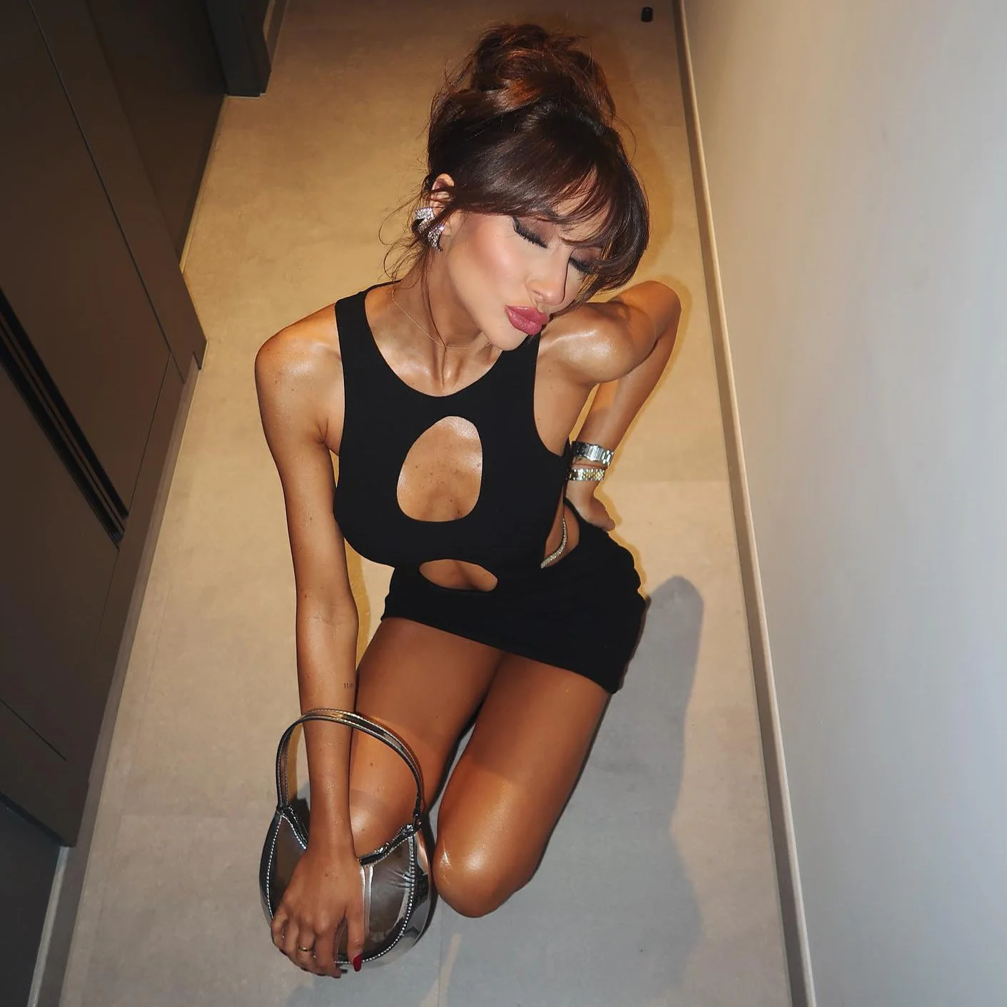 Daring Steps Cut-Out Bodycon Mini Dress - Image 2