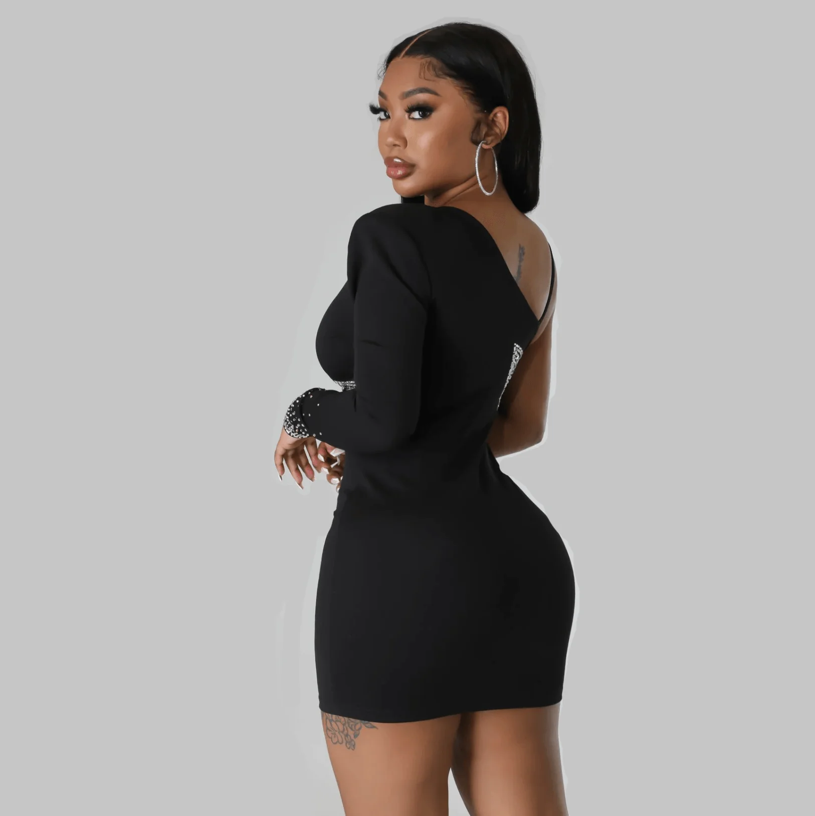 Destination Mesh Bandage Mini Dress - Image 6