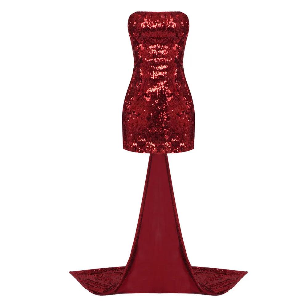 Dignity and Bias Sequin Bow Mini Dress - Image 14