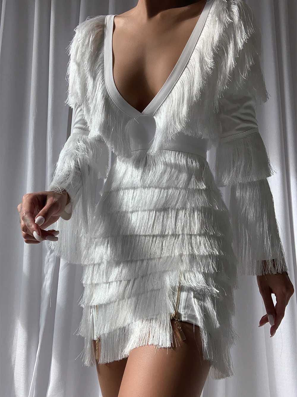 DONDI Fringed Mini Dress - Image 7