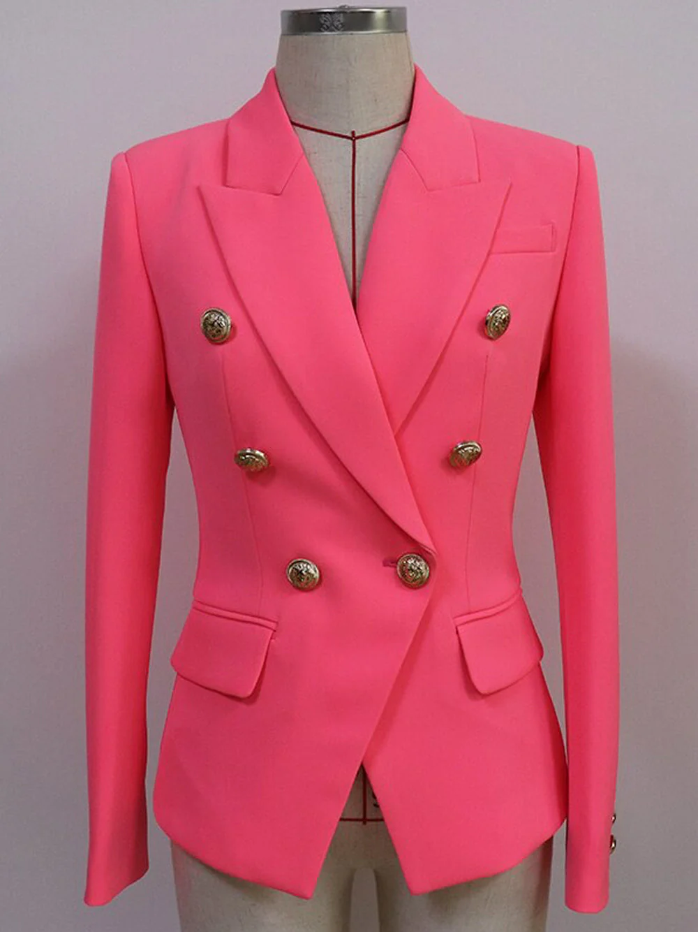 Double Breasted Blazer in Pink - Image 4