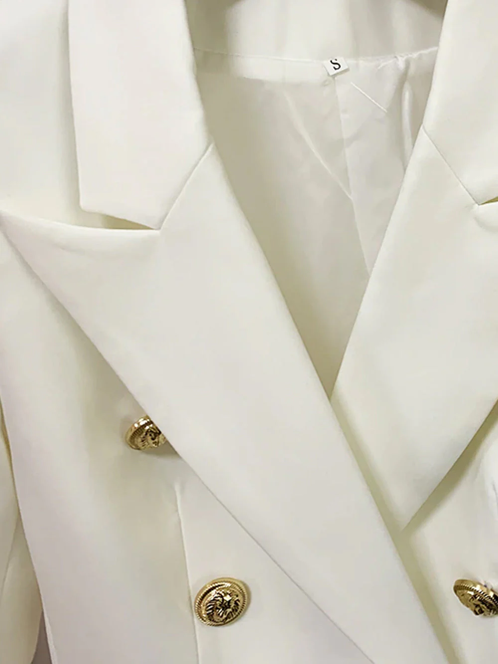 Double Breasted Blazer in White - Image 11
