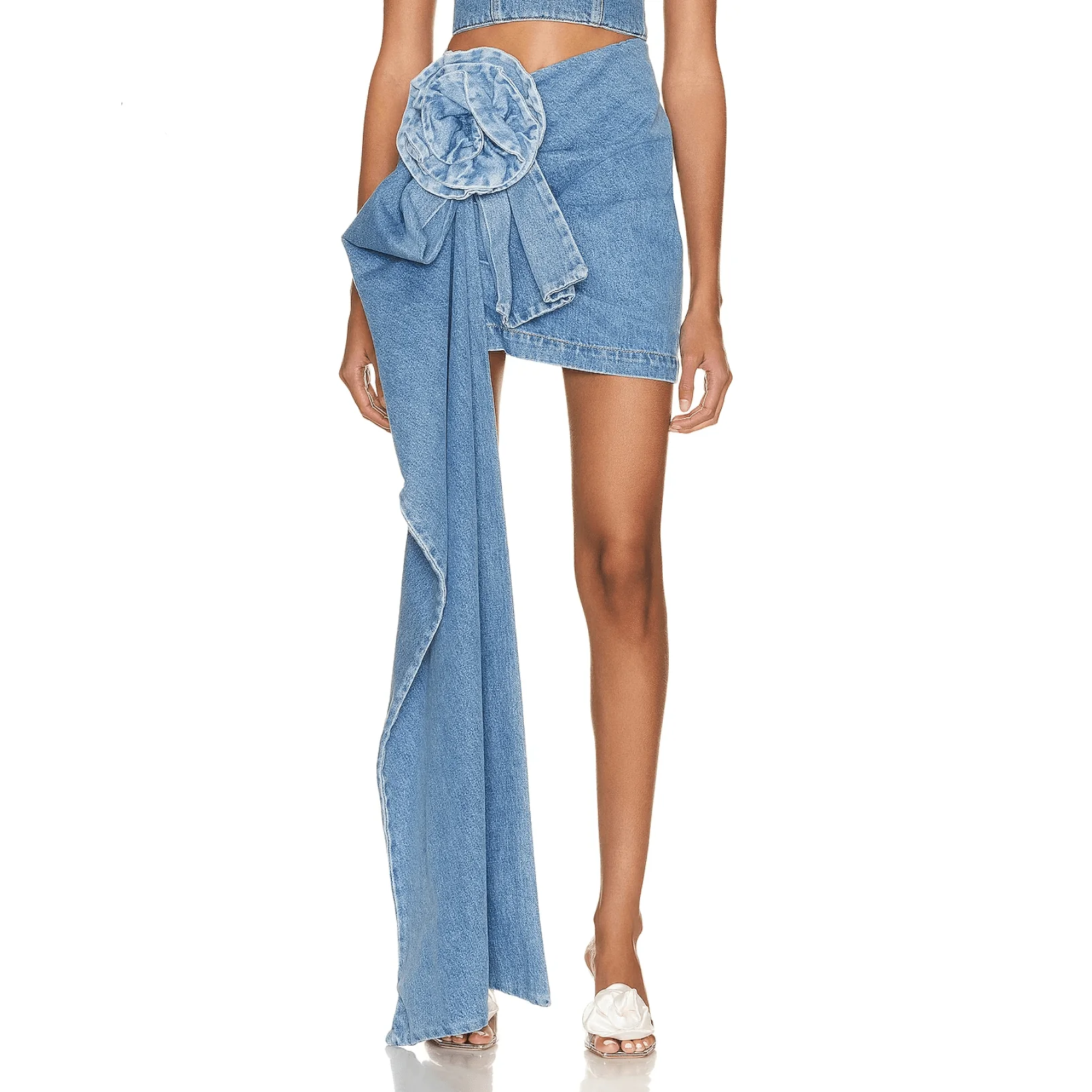Dreamy Events Asymmetric Denim Mini Skirt - Image 10