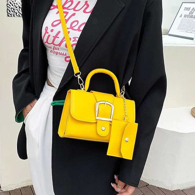 Durable PU Handbag Leather Crossbody Bag Daily - Image 2