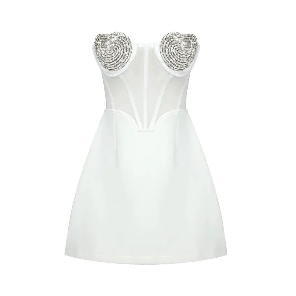 Eden Diamond Bustier Mini Dress - Image 11