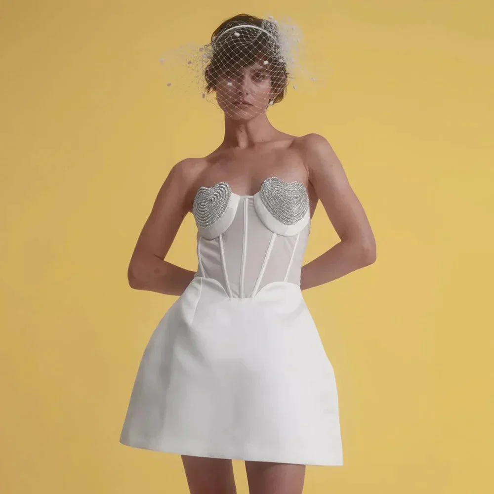 Eden Diamond Bustier Mini Dress - Image 3