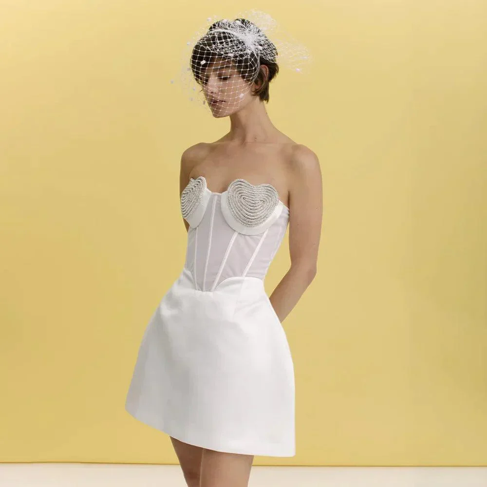 Eden Diamond Bustier Mini Dress - Image 4