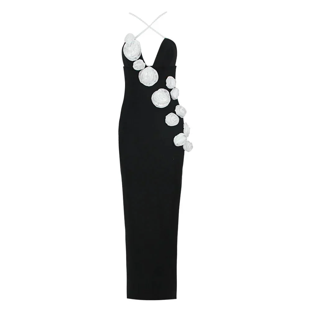 Elite Touch 3D Flower Maxi Dress - Image 13