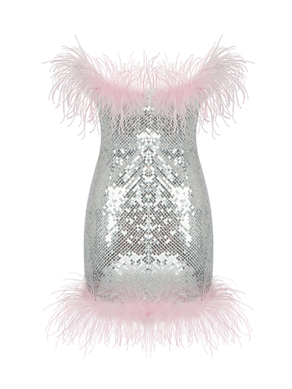ELVIRA Sequins w Feathers Mini Dress - Image 2