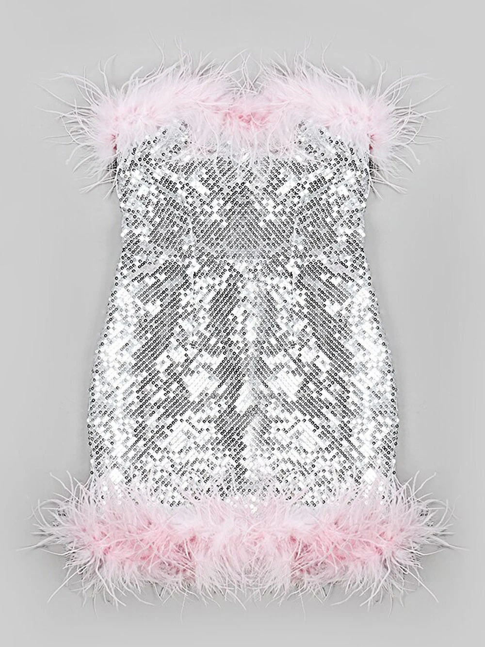 ELVIRA Sequins w Feathers Mini Dress - Image 6