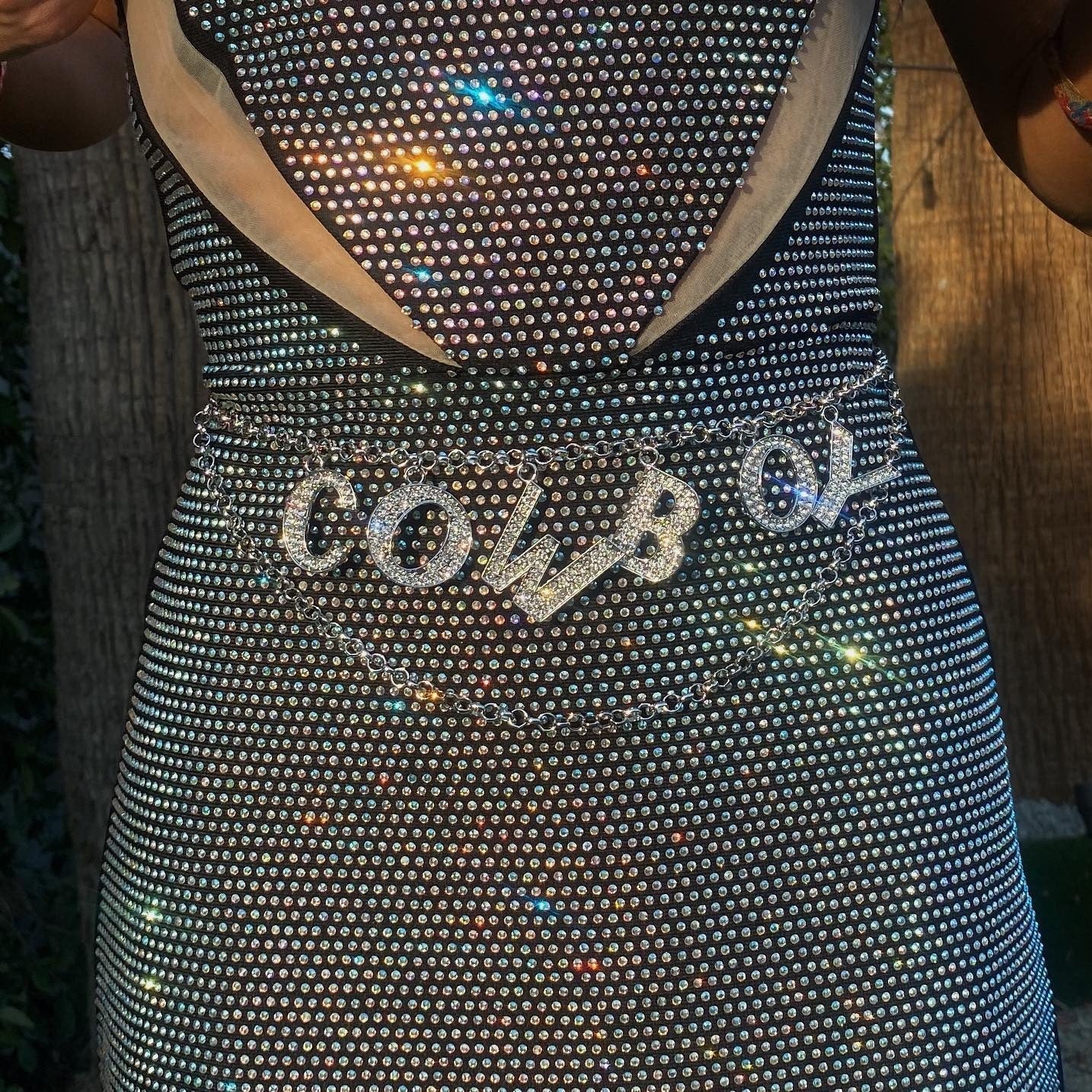 Enlighten Me Rhinestone Bodycon Mini Dress - Image 10