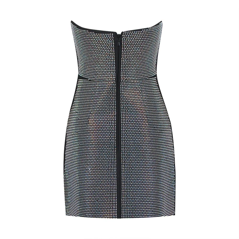 Enlighten Me Rhinestone Bodycon Mini Dress - Image 14