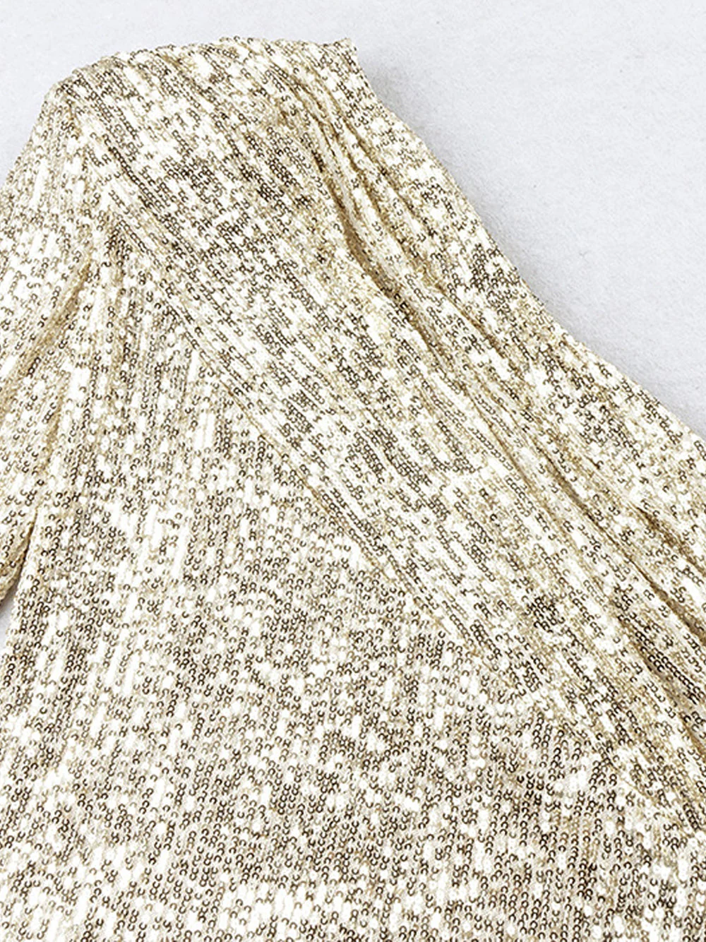 ETELLE Sequins One Shoulder Midi Dress in Gold - Image 10