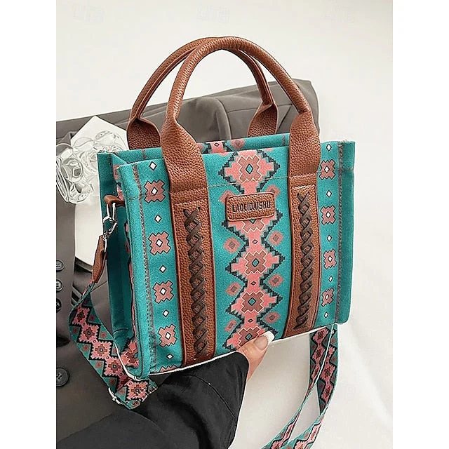 Ethnic Bag Vintage-Inspired Tote Print Boho - Image 12