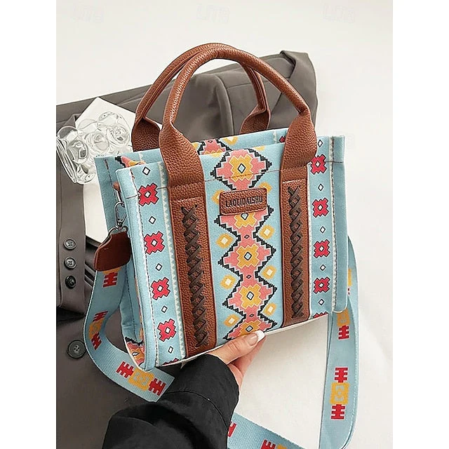Ethnic Bag Vintage-Inspired Tote Print Boho - Image 13