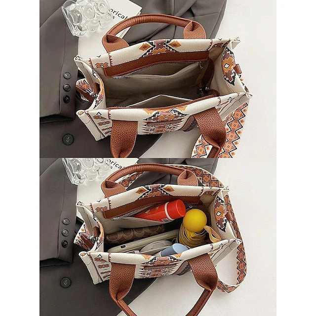 Ethnic Bag Vintage-Inspired Tote Print Boho - Image 7