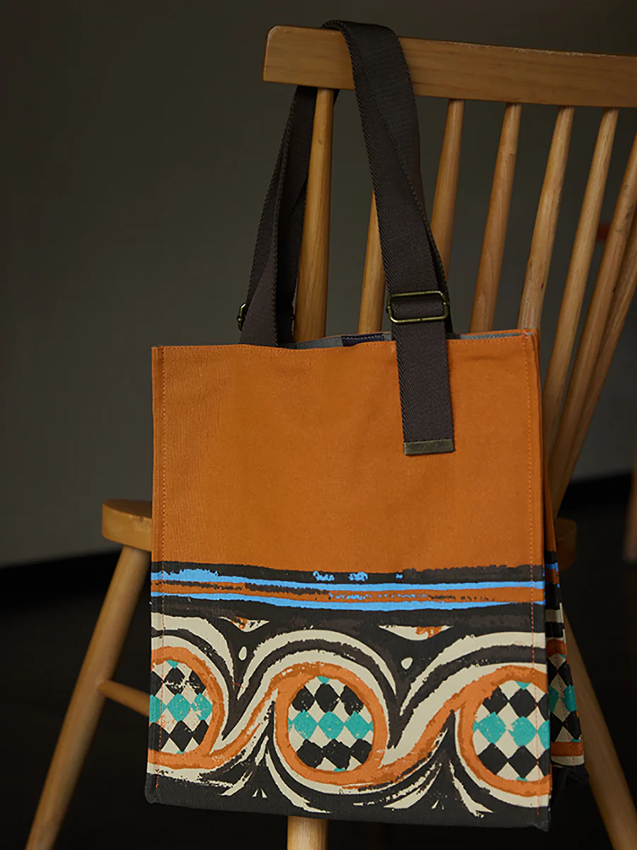 Ethnic Print Large Capacity Shoulder Bag Handbag - Image 5