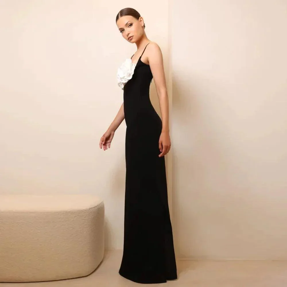 Evening Attraction 3D Flower Design Maxi Dress - Image 6