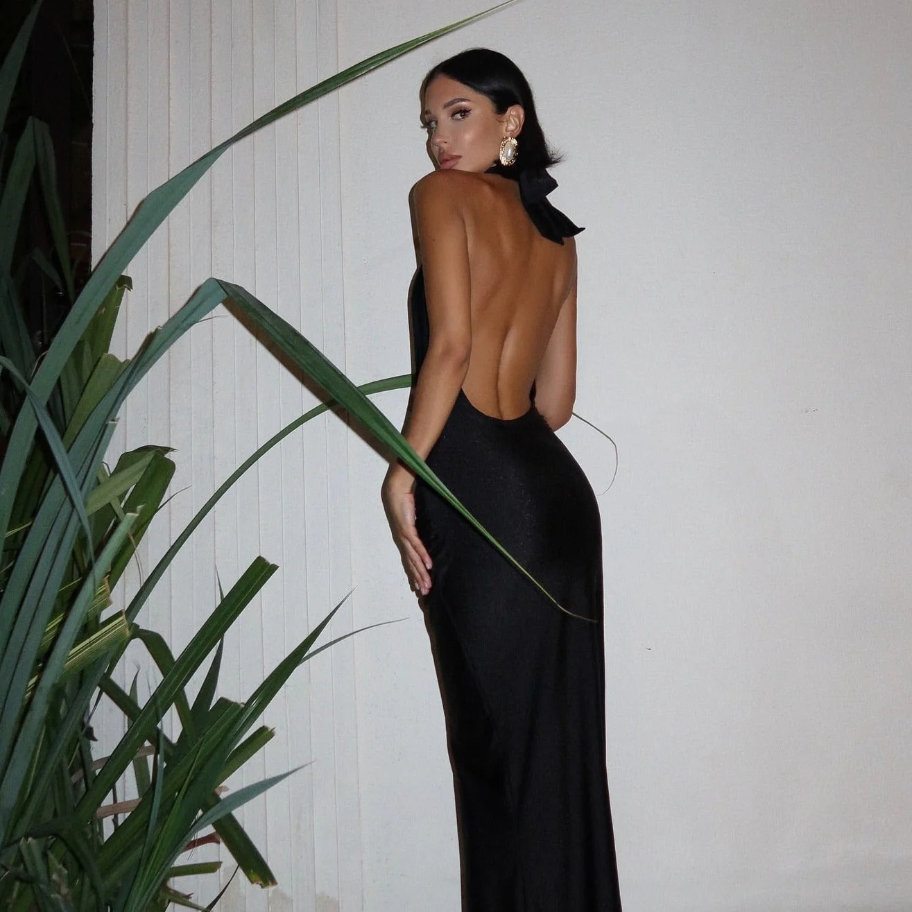 Exclusive Passes Halter Backless Maxi Dress - Image 9