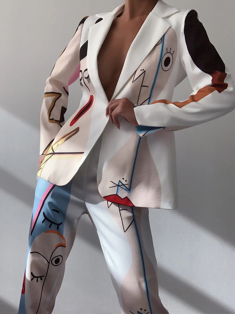 F3TISH Blazer + Pants Matching Set in Black - Image 8