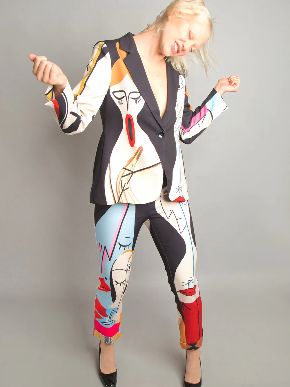F3TISH Blazer + Pants Matching Set in Black - Image 14