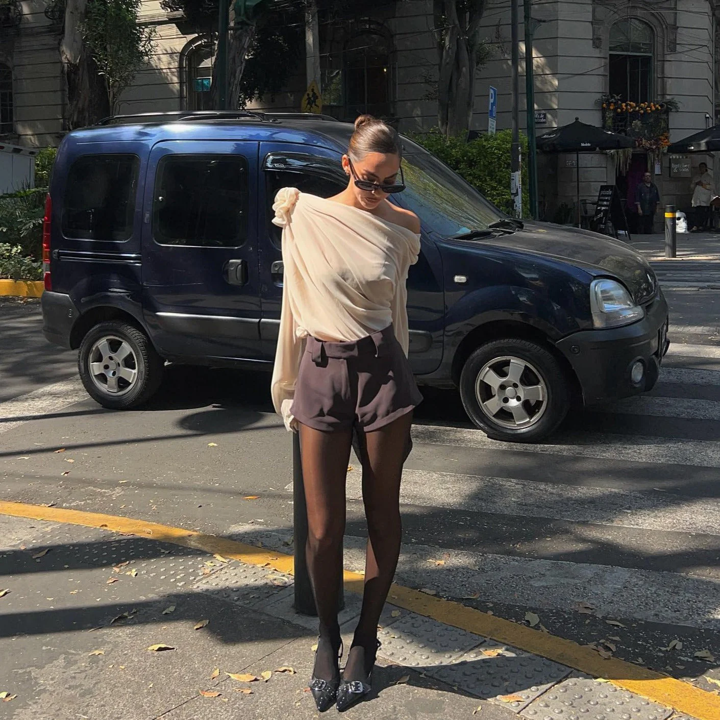 Fabulous Fluidity Asymmetrical Draped Blouse - Image 4