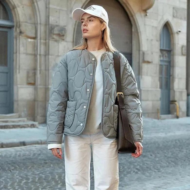 Fabulously You Padded Round Neck Jacket - Image 5