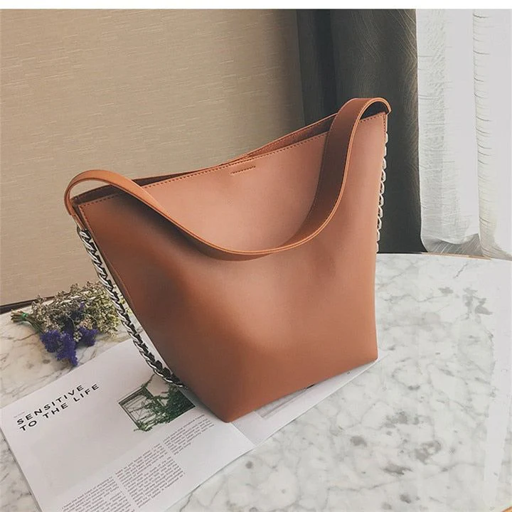Fauro Chain Bucket Shoulder Bag - Image 11