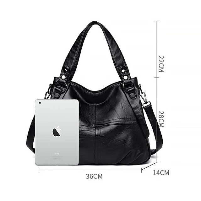 Faux Burgundy Shoulder Large Bag Leather - Image 5
